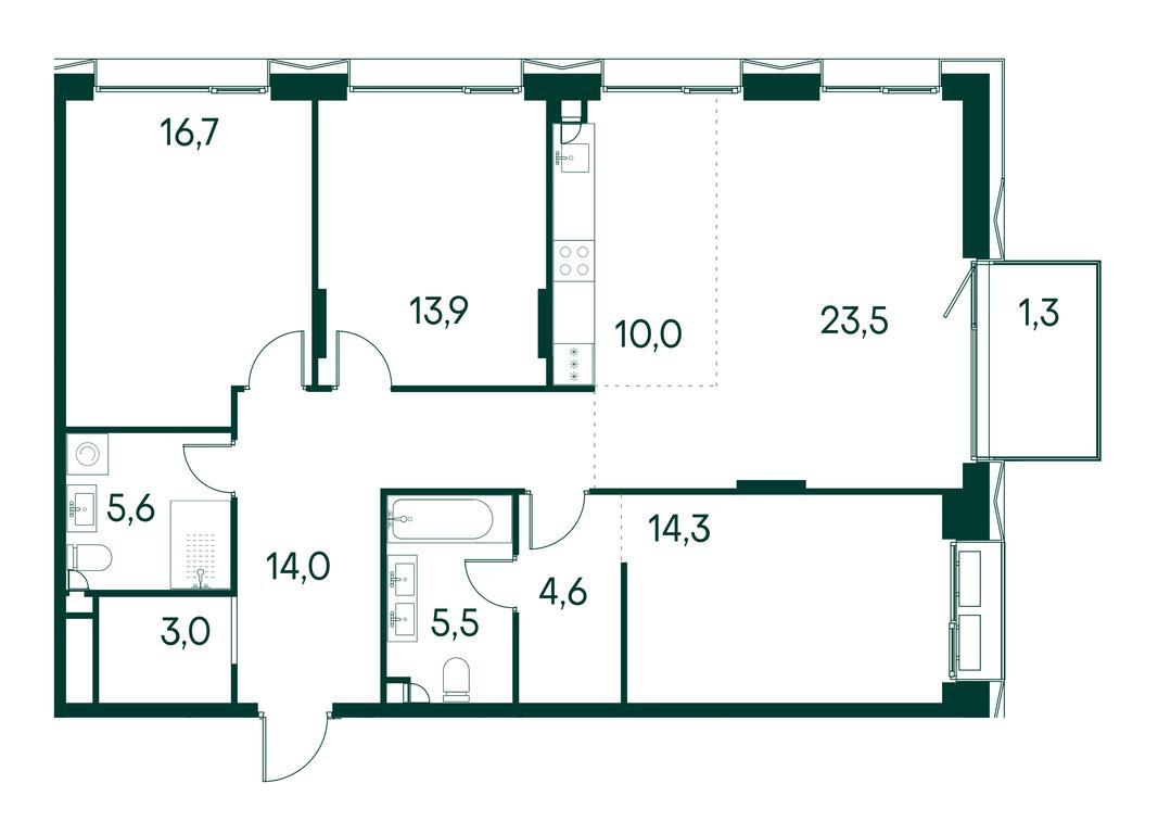 3-BD Apartment Sale, 112.6 sq. m. at Primavera, Volokolamskoye Highway, вл67, Moscow, Russia #1 3-BD Apartment Sale, 112.6 sq. m. at Primavera, Volokolamskoye Highway, вл67, Moscow, Russia #1