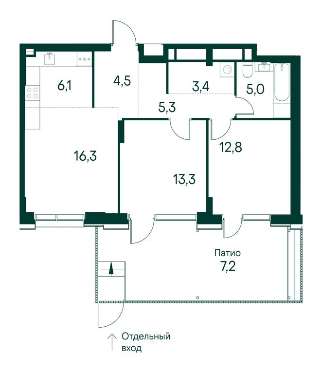 2-BD Apartment Sale, 75.4平方米 at Primavera, Volokolamskoye Highway, вл67, Moscow, Russia #1 2-BD Apartment Sale, 75.4平方米 at Primavera, Volokolamskoye Highway, вл67, Moscow, Russia #1