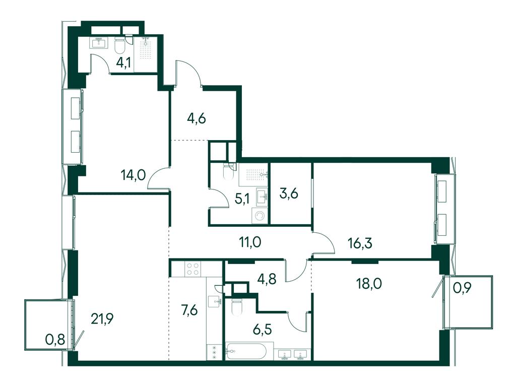 3-BD Apartment Sale, 119.3 sq. m. at Primavera, Volokolamskoye Highway, вл67, Moscow, Russia #1 3-BD Apartment Sale, 119.3 sq. m. at Primavera, Volokolamskoye Highway, вл67, Moscow, Russia #1