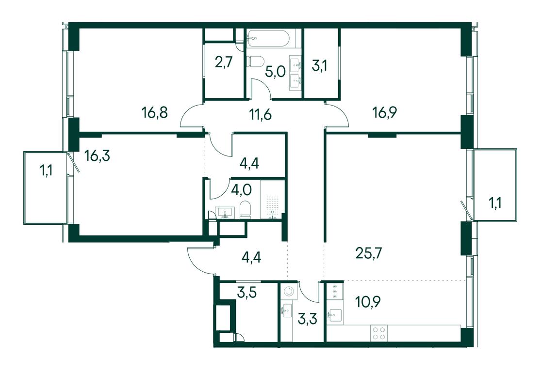 3-BD Apartment Sale, 130.9 sq. m. at Primavera, Volokolamskoye Highway, вл67, Moscow, Russia #1 3-BD Apartment Sale, 130.9 sq. m. at Primavera, Volokolamskoye Highway, вл67, Moscow, Russia #1