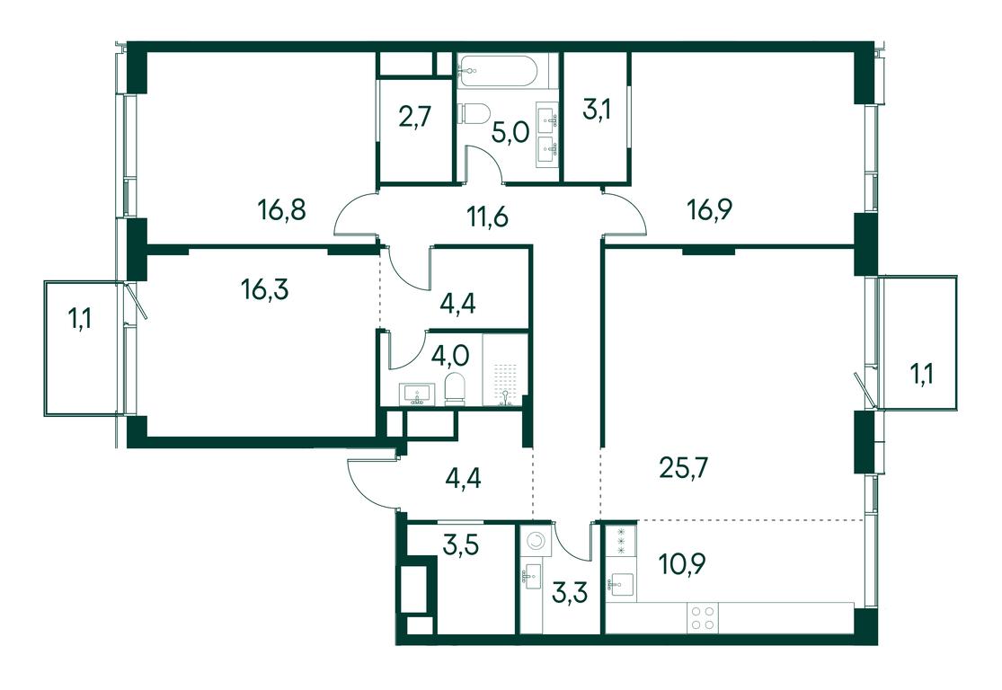3-BD Apartment Sale, 130.9 sq. m. at Primavera, Volokolamskoye Highway, вл67, Moscow, Russia #1 3-BD Apartment Sale, 130.9 sq. m. at Primavera, Volokolamskoye Highway, вл67, Moscow, Russia #1
