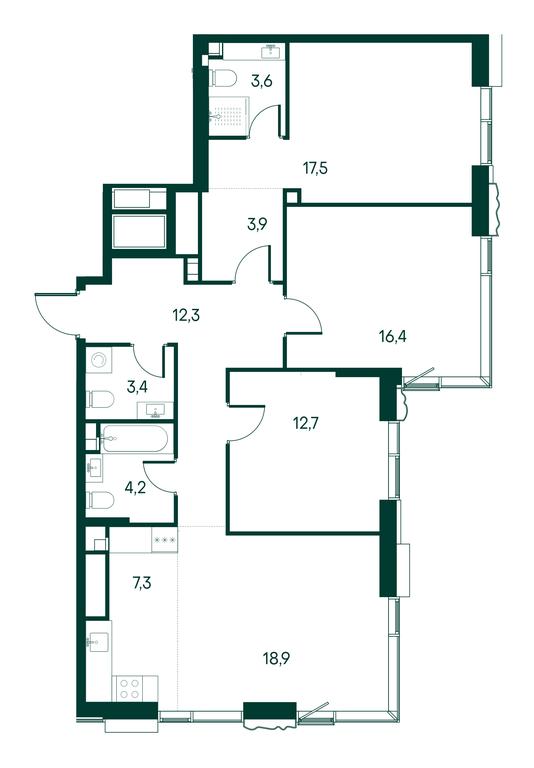 3-BD Apartment Sale, 100.2 sq. m. at Primavera, Volokolamskoye Highway, вл67, Moscow, Russia #1 3-BD Apartment Sale, 100.2 sq. m. at Primavera, Volokolamskoye Highway, вл67, Moscow, Russia #1
