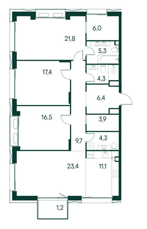 3-BD Apartment Sale, 131.4平方米 at Primavera, Volokolamskoye Highway, вл67, Moscow, Russia #1 3-BD Apartment Sale, 131.4平方米 at Primavera, Volokolamskoye Highway, вл67, Moscow, Russia #1