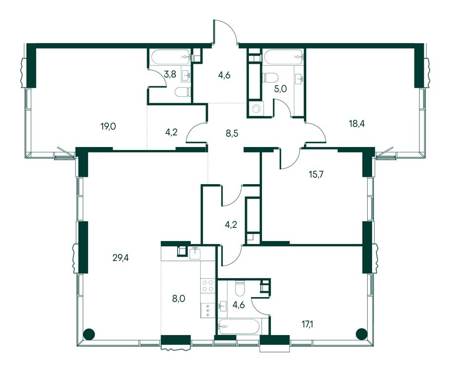 4-BD Apartment Sale, 142.5 sq. m. at Primavera, Volokolamskoye Highway, вл67, Moscow, Russia #1 4-BD Apartment Sale, 142.5 sq. m. at Primavera, Volokolamskoye Highway, вл67, Moscow, Russia #1