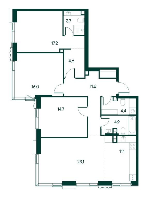 3-BD Apartment Sale, 111.3平方米 at Primavera, Volokolamskoye Highway, вл67, Moscow, Russia #1 3-BD Apartment Sale, 111.3平方米 at Primavera, Volokolamskoye Highway, вл67, Moscow, Russia #1