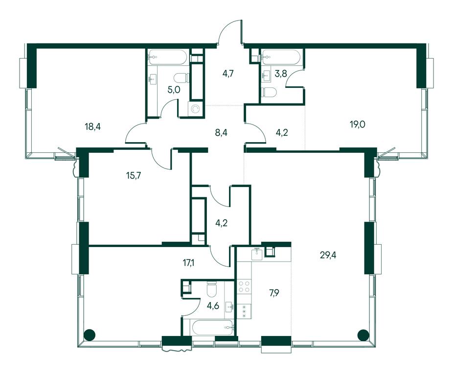 4-BD Apartment Sale, 142.5 sq. m. at Primavera, Volokolamskoye Highway, вл67, Moscow, Russia #1 4-BD Apartment Sale, 142.5 sq. m. at Primavera, Volokolamskoye Highway, вл67, Moscow, Russia #1