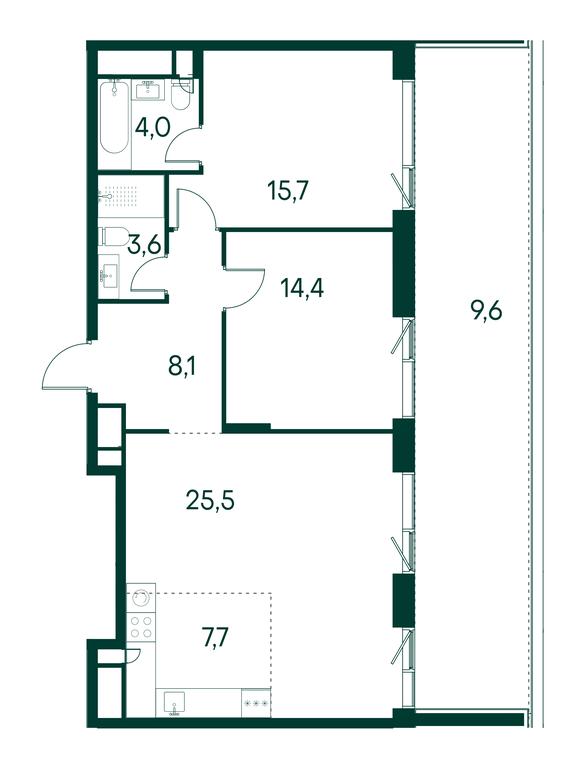 2-BD Apartment Sale, 88.6 sq. m. at Primavera, Volokolamskoye Highway, вл67, Moscow, Russia #1 2-BD Apartment Sale, 88.6 sq. m. at Primavera, Volokolamskoye Highway, вл67, Moscow, Russia #1