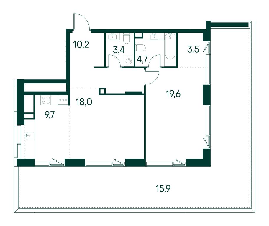 1-BD Apartment Sale, 85 sq. m. at Primavera, Volokolamskoye Highway, вл67, Moscow, Russia #1 1-BD Apartment Sale, 85 sq. m. at Primavera, Volokolamskoye Highway, вл67, Moscow, Russia #1