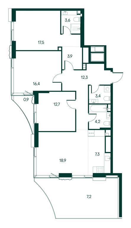 3-BD Apartment Sale, 108.6 sq. m. at Primavera, Volokolamskoye Highway, вл67, Moscow, Russia #1 3-BD Apartment Sale, 108.6 sq. m. at Primavera, Volokolamskoye Highway, вл67, Moscow, Russia #1
