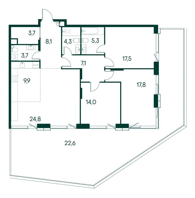 3-BD Apartment Sale, 139.1 sq. m. at Primavera, Volokolamskoye Highway, вл67, Moscow, Russia #1 3-BD Apartment Sale, 139.1 sq. m. at Primavera, Volokolamskoye Highway, вл67, Moscow, Russia #1