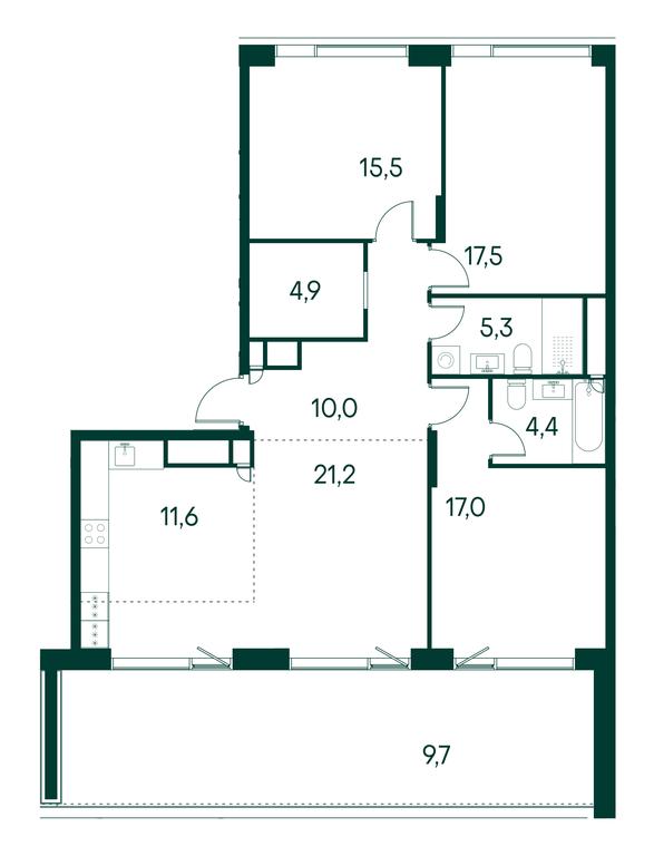 3-BD Apartment Sale, 117.1 sq. m. at Primavera, Volokolamskoye Highway, вл67, Moscow, Russia #1 3-BD Apartment Sale, 117.1 sq. m. at Primavera, Volokolamskoye Highway, вл67, Moscow, Russia #1