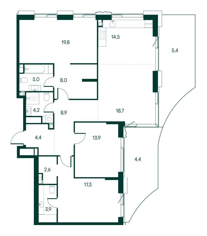3-BD Apartment Sale, 131.8平方米 at Primavera, Volokolamskoye Highway, вл67, Moscow, Russia #1 3-BD Apartment Sale, 131.8平方米 at Primavera, Volokolamskoye Highway, вл67, Moscow, Russia #1