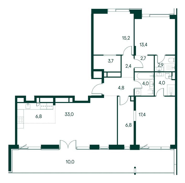 3-BD Apartment Sale, 127.4 sq. m. at Primavera, Volokolamskoye Highway, вл67, Moscow, Russia #1 3-BD Apartment Sale, 127.4 sq. m. at Primavera, Volokolamskoye Highway, вл67, Moscow, Russia #1