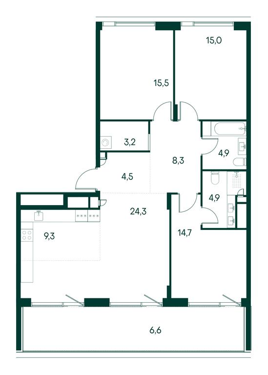 3-BD Apartment Sale, 111.3 sq. m. at Primavera, Volokolamskoye Highway, вл67, Moscow, Russia #1 3-BD Apartment Sale, 111.3 sq. m. at Primavera, Volokolamskoye Highway, вл67, Moscow, Russia #1