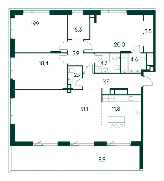 3-BD Apartment Sale, 166.8 sq. m. at Primavera, Volokolamskoye Highway, вл67, Moscow, Russia #1 3-BD Apartment Sale, 166.8 sq. m. at Primavera, Volokolamskoye Highway, вл67, Moscow, Russia #1