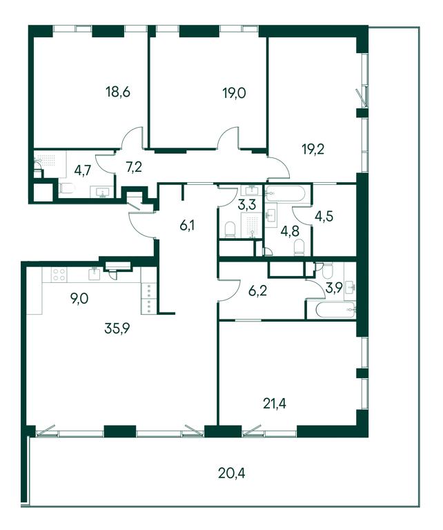 4-BD Apartment Sale, 184.4 sq. m. at Primavera, Volokolamskoye Highway, вл67, Moscow, Russia #1 4-BD Apartment Sale, 184.4 sq. m. at Primavera, Volokolamskoye Highway, вл67, Moscow, Russia #1