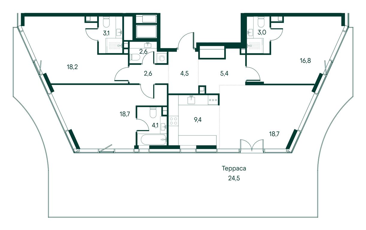 3-BD Apartment Sale, 131.6 sq. m. at Primavera, Volokolamskoye Highway, вл67, Moscow, Russia #1 3-BD Apartment Sale, 131.6 sq. m. at Primavera, Volokolamskoye Highway, вл67, Moscow, Russia #1