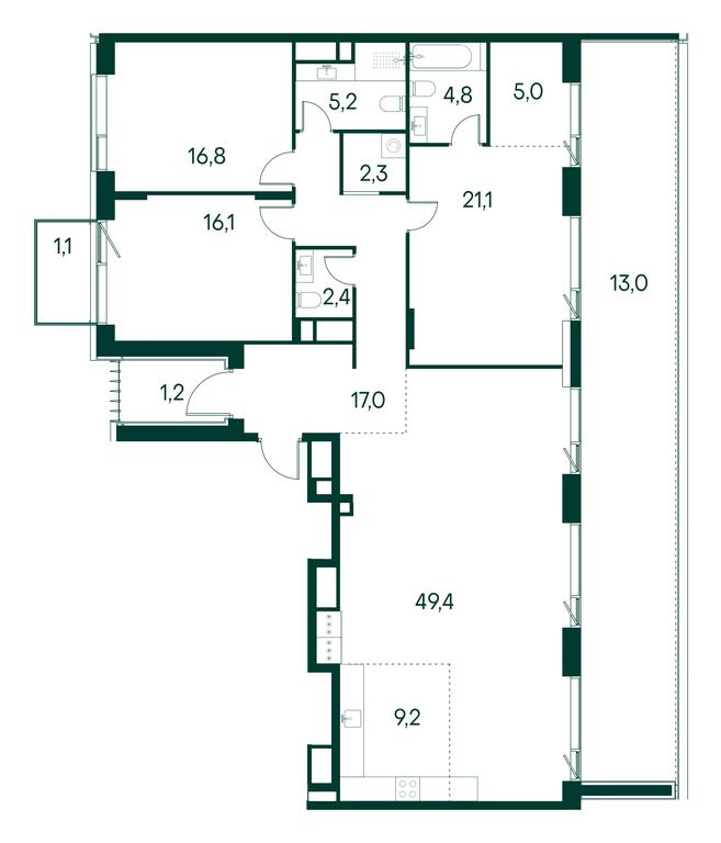 3-BD Apartment Sale, 164.6 sq. m. at Primavera, Volokolamskoye Highway, вл67, Moscow, Russia #1 3-BD Apartment Sale, 164.6 sq. m. at Primavera, Volokolamskoye Highway, вл67, Moscow, Russia #1