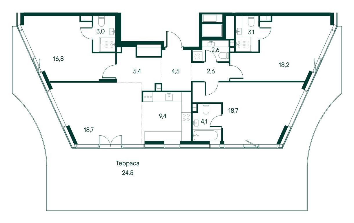 3-BD Apartment Sale, 131.6 sq. m. at Primavera, Volokolamskoye Highway, вл67, Moscow, Russia #1 3-BD Apartment Sale, 131.6 sq. m. at Primavera, Volokolamskoye Highway, вл67, Moscow, Russia #1