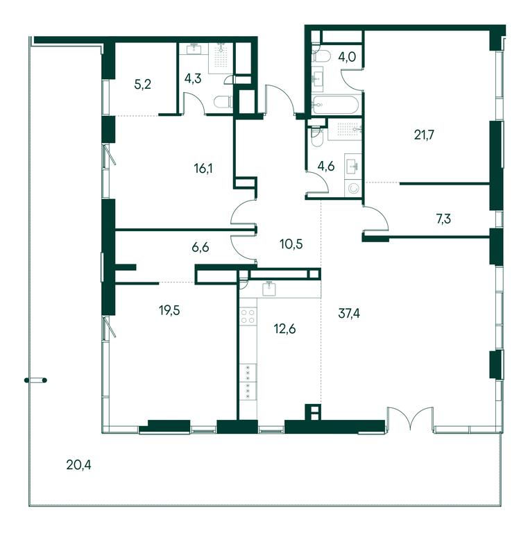 3-BD Apartment Sale, 170.3 sq. m. at Primavera, Volokolamskoye Highway, вл67, Moscow, Russia #1 3-BD Apartment Sale, 170.3 sq. m. at Primavera, Volokolamskoye Highway, вл67, Moscow, Russia #1