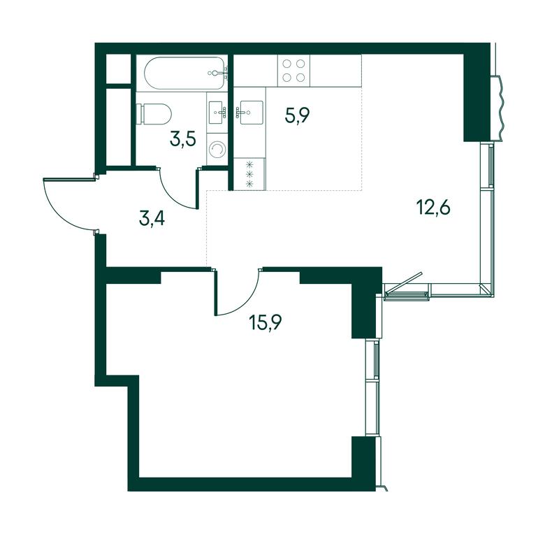 1-BD Apartment Sale, 41.3 sq. m. at Primavera, Volokolamskoye Highway, вл67, Moscow, Russia #1 1-BD Apartment Sale, 41.3 sq. m. at Primavera, Volokolamskoye Highway, вл67, Moscow, Russia #1