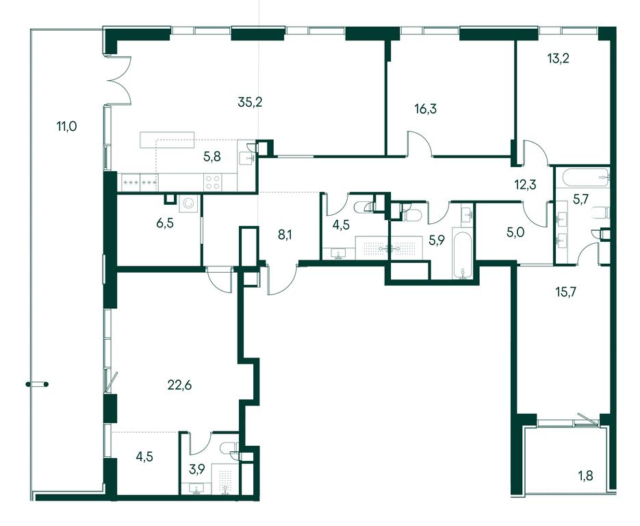 4-BD Apartment Sale, 178.1 sq. m. at Primavera, Volokolamskoye Highway, вл67, Moscow, Russia #1 4-BD Apartment Sale, 178.1 sq. m. at Primavera, Volokolamskoye Highway, вл67, Moscow, Russia #1