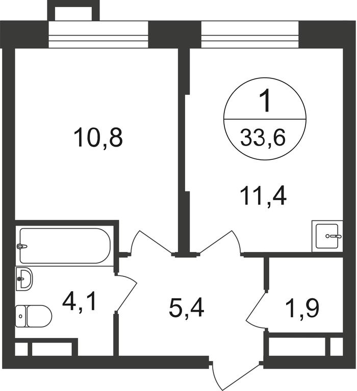 Apartment Sale, 33.4 sq. m. at Pervyi Moskovskiy, ulitsa Bianki, 1, Moskovskiy, Moscow, Russia #1 Apartment Sale, 33.4 sq. m. at Pervyi Moskovskiy, ulitsa Bianki, 1, Moskovskiy, Moscow, Russia #1