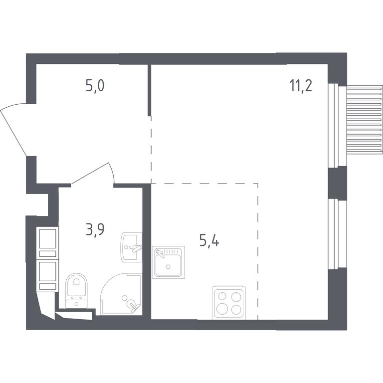 Apartment Sale, 25.2 sq. m. at Mytishchi Park, Silikatnaya ulitsa, 41к3, Mytischi, Moscow Region, Russia #1 Apartment Sale, 25.2 sq. m. at Mytishchi Park, Silikatnaya ulitsa, 41к3, Mytischi, Moscow Region, Russia #1