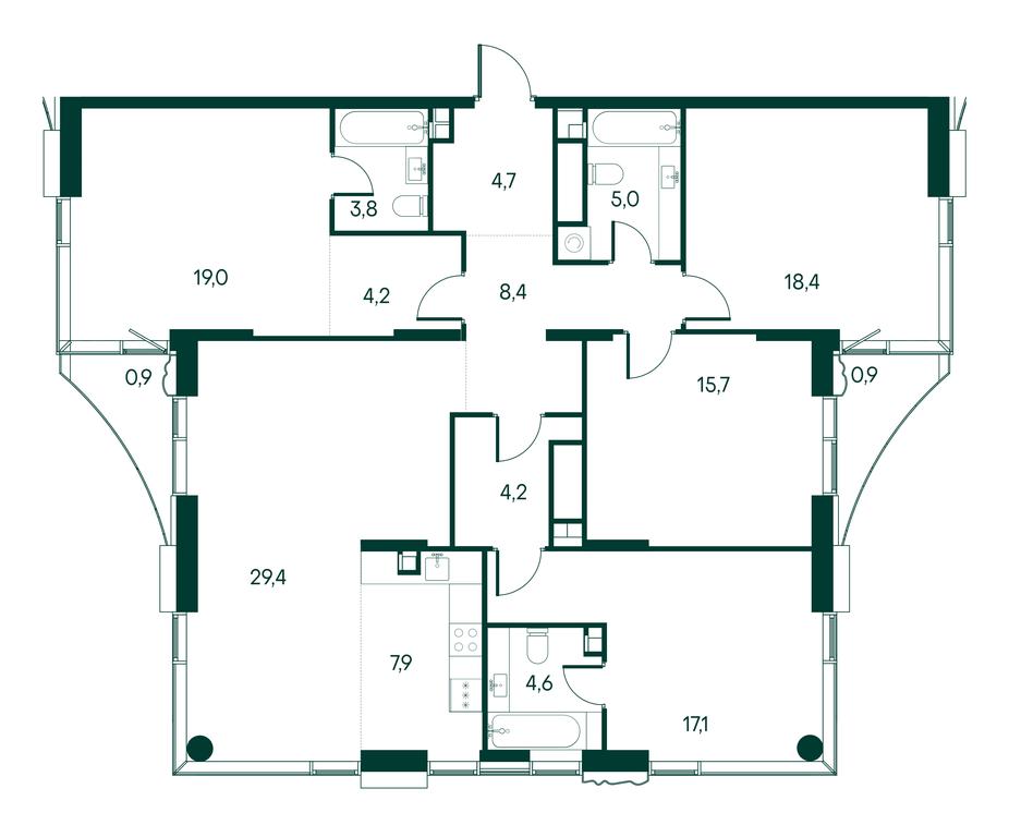 4-BD Apartment Sale, 144.5 sq. m. at Primavera, Volokolamskoye Highway, вл67, Moscow, Russia #1