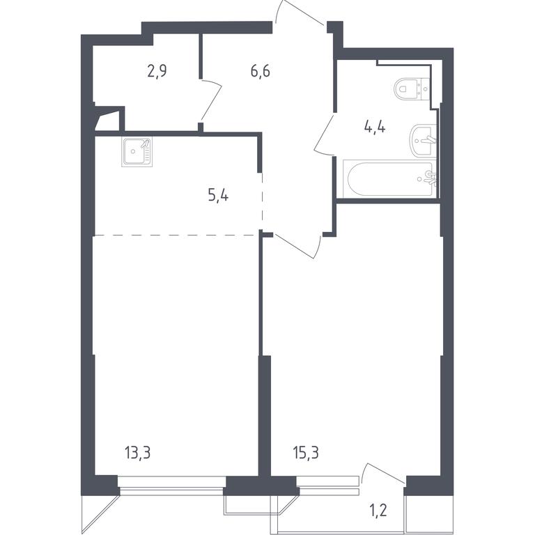Apartment Sale, 48.87 sq. m. at Sputnik, Lipovoy Roschi Street, 1к4, derevnya Razdory, Odintsovskiy City District, Moscow Region, Russia #1 Apartment Sale, 48.87 sq. m. at Sputnik, Lipovoy Roschi Street, 1к4, derevnya Razdory, Odintsovskiy City District, Moscow Region, Russia #1