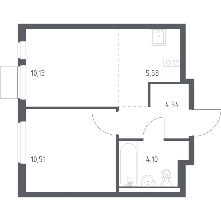 Apartment Sale, 34.66 sq. m. at Gorki Park, Shkolnaya ulitsa, 2, derevnya Korobovo, Leninskiy City District, Moscow Region, Russia #1 Apartment Sale, 34.66 sq. m. at Gorki Park, Shkolnaya ulitsa, 2, derevnya Korobovo, Leninskiy City District, Moscow Region, Russia #1