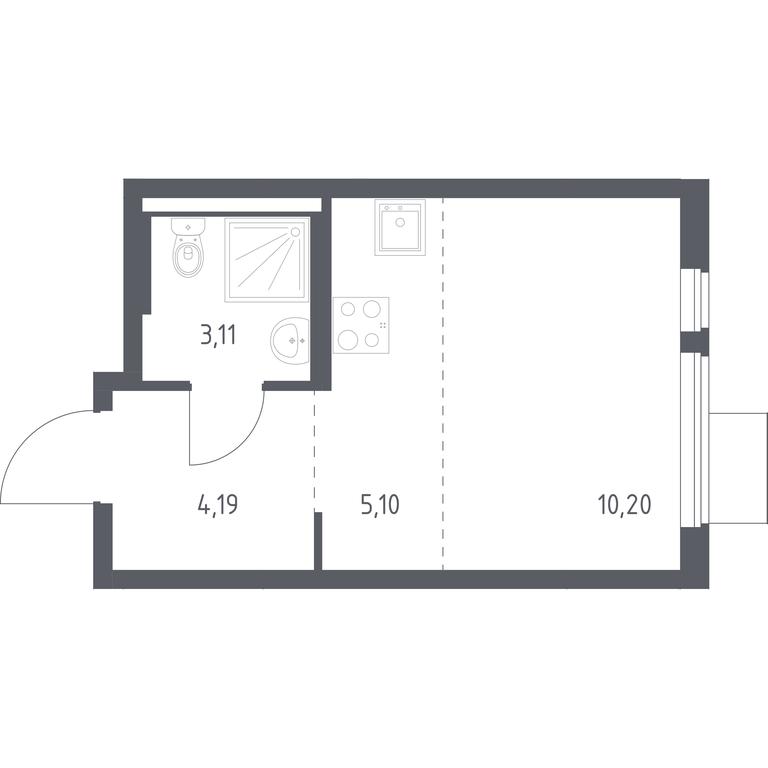 Apartment Sale, 22.6 sq. m. at Gorki Park, Shkolnaya ulitsa, 2, derevnya Korobovo, Leninskiy City District, Moscow Region, Russia #1 Apartment Sale, 22.6 sq. m. at Gorki Park, Shkolnaya ulitsa, 2, derevnya Korobovo, Leninskiy City District, Moscow Region, Russia #1