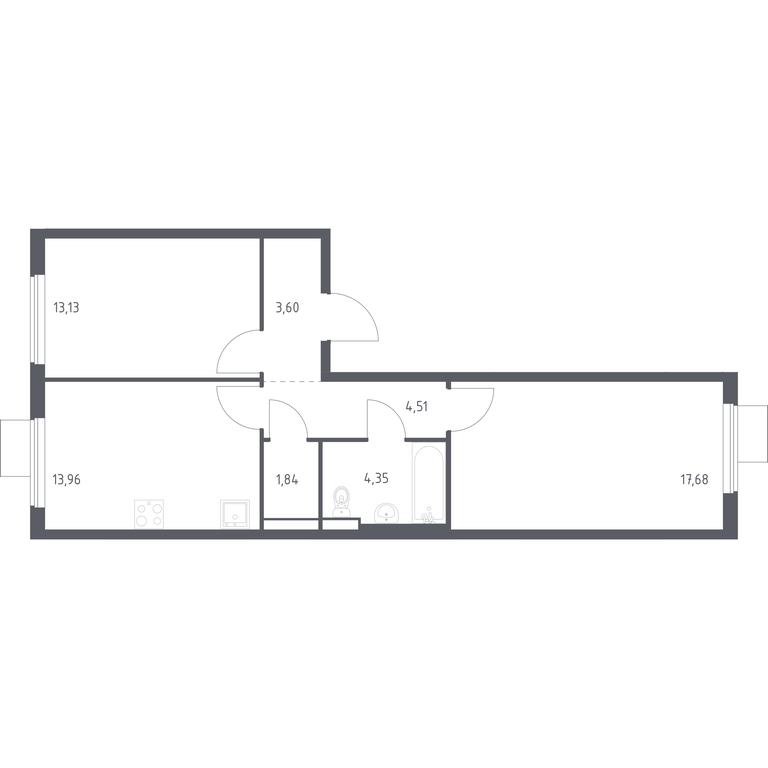 1-BD Apartment Sale, 59.07平方米 at Gorki Park, Shkolnaya ulitsa, 2, derevnya Korobovo, Leninskiy City District, Moscow Region, Russia #1 1-BD Apartment Sale, 59.07平方米 at Gorki Park, Shkolnaya ulitsa, 2, derevnya Korobovo, Leninskiy City District, Moscow Region, Russia #1