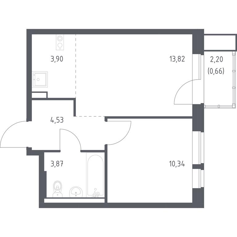Apartment Sale, 37.12平方米 at Kvartal Aviatorov, ulitsa Koldunova, Aviatorov Microdistrict, Balashikha, Moscow Region, Russia #1 Apartment Sale, 37.12平方米 at Kvartal Aviatorov, ulitsa Koldunova, Aviatorov Microdistrict, Balashikha, Moscow Region, Russia #1