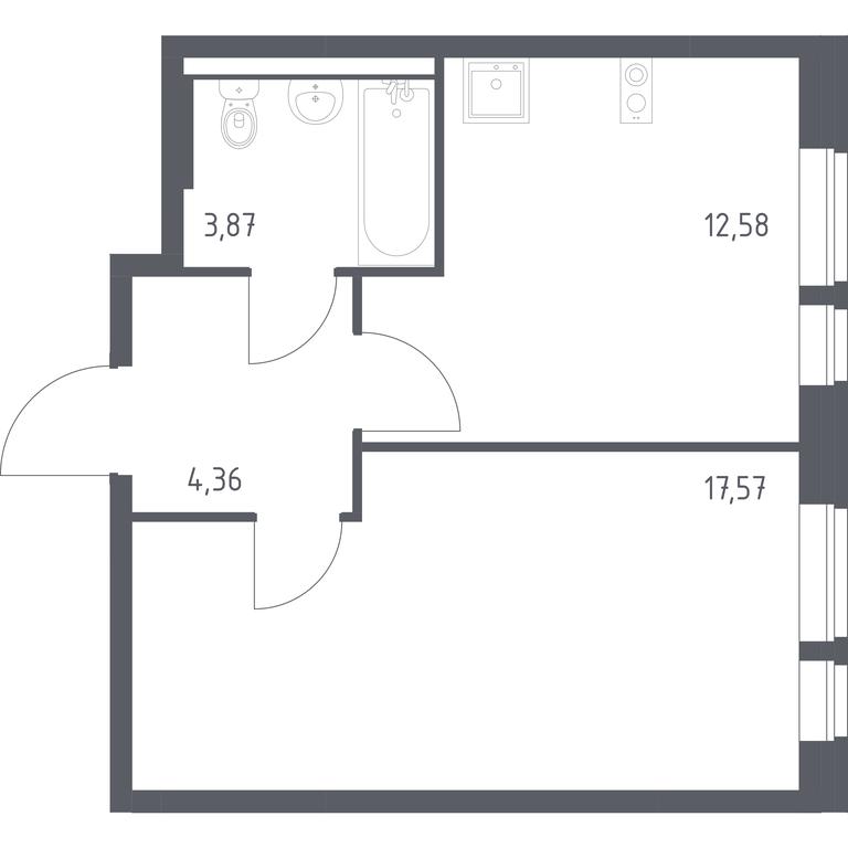 Apartment Sale, 38.38平方米 at Kvartal Aviatorov, ulitsa Koldunova, Aviatorov Microdistrict, Balashikha, Moscow Region, Russia #1 Apartment Sale, 38.38平方米 at Kvartal Aviatorov, ulitsa Koldunova, Aviatorov Microdistrict, Balashikha, Moscow Region, Russia #1