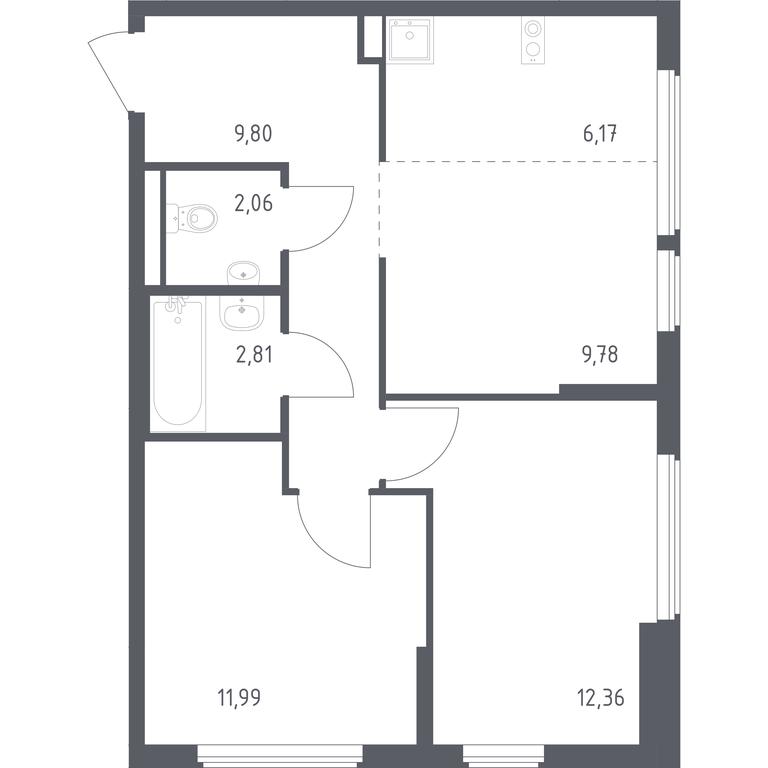 1-BD Apartment Sale, 54.97 sq. m. at Ostafevo, Ostafyevskoe Highway, 12к1, Ryazanovskoe Settlement, Moscow, Russia #1 1-BD Apartment Sale, 54.97 sq. m. at Ostafevo, Ostafyevskoe Highway, 12к1, Ryazanovskoe Settlement, Moscow, Russia #1