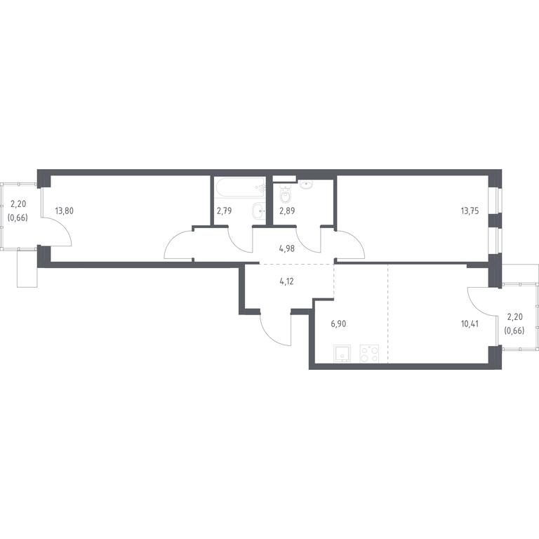 1-BD Apartment Sale, 60.96平方米 at Podolskie Kvartaly, zhiloy kompleks Podolskiye Kvartaly, Ryazanovskoe Settlement, Moscow, Russia #1 1-BD Apartment Sale, 60.96平方米 at Podolskie Kvartaly, zhiloy kompleks Podolskiye Kvartaly, Ryazanovskoe Settlement, Moscow, Russia #1