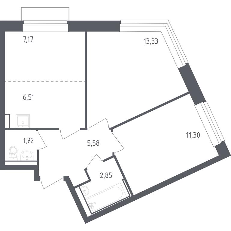 1-BD Apartment Sale, 48.46 sq. m. at Rublevskiy Kvartal, Laykovo Green Quarter, zhiloy kompleks Gorod-sobytiye Laykovo, selo Laykovo, Odintsovskiy City District, Moscow Region, Russia #1 1-BD Apartment Sale, 48.46 sq. m. at Rublevskiy Kvartal, Laykovo Green Quarter, zhiloy kompleks Gorod-sobytiye Laykovo, selo Laykovo, Odintsovskiy City District, Moscow Region, Russia #1