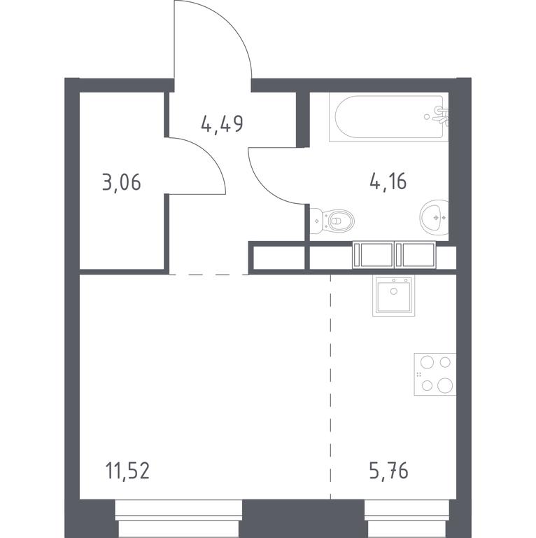 Apartment Sale, 28.99 sq. m. at Eko Bunino, prospekt Kuprina, 34к1, Sosenskoye Settlement, Moscow, Russia #1