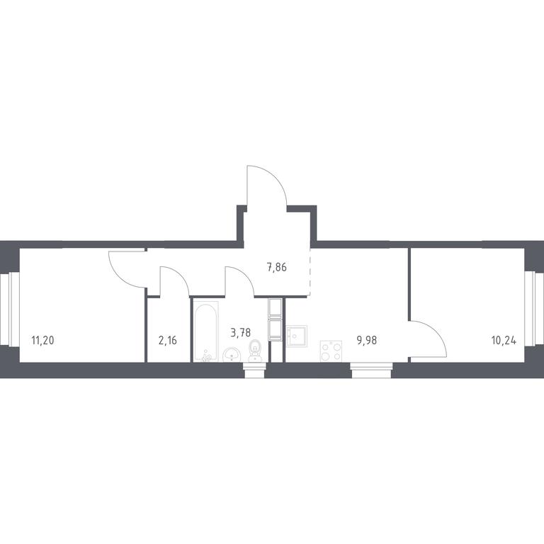1-BD Apartment Sale, 45.22 sq. m. at Eko Bunino, prospekt Kuprina, 34к1, Sosenskoye Settlement, Moscow, Russia #1 1-BD Apartment Sale, 45.22 sq. m. at Eko Bunino, prospekt Kuprina, 34к1, Sosenskoye Settlement, Moscow, Russia #1