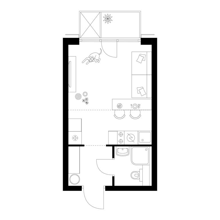 Apartment Sale, 22.3平方米 at Irtyshskiy Kvartal, 2nd Irtyshsky Drive, Moscow, Russia #1