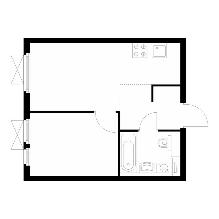 1-BD Apartment Sale, 32.2 sq. m. at Mitinskiy Les, Muravskaya Street, 44А, Moscow, Russia #1