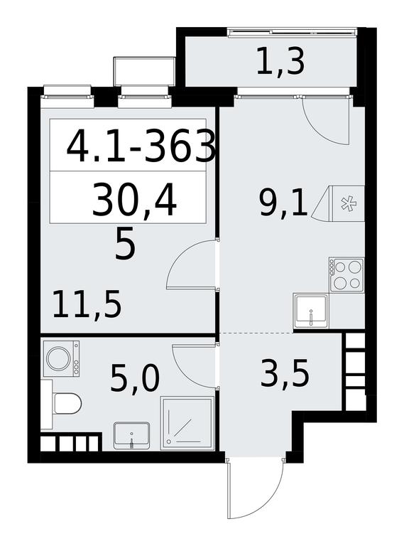 Apartment Sale, 30.4平方米 at Yzhnye Sady, Yuzhnye Sady Residential Complex, Moscow, Russia #1 Apartment Sale, 30.4平方米 at Yzhnye Sady, Yuzhnye Sady Residential Complex, Moscow, Russia #1