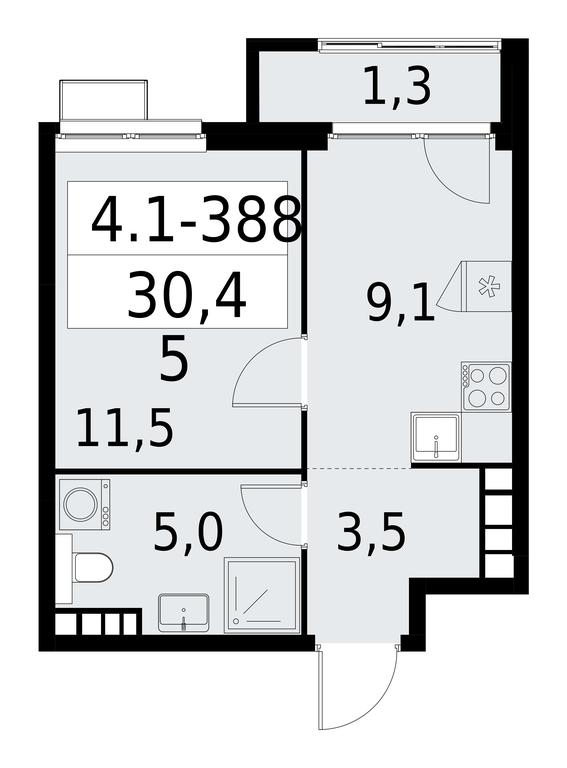 Apartment Sale, 30.4 sq. m. at Yzhnye Sady, Yuzhnye Sady Residential Complex, Moscow, Russia #1 Apartment Sale, 30.4 sq. m. at Yzhnye Sady, Yuzhnye Sady Residential Complex, Moscow, Russia #1