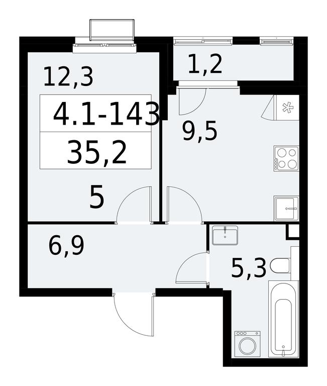 Apartment Sale, 35.2 sq. m. at Yzhnye Sady, Yuzhnye Sady Residential Complex, Moscow, Russia #1 Apartment Sale, 35.2 sq. m. at Yzhnye Sady, Yuzhnye Sady Residential Complex, Moscow, Russia #1