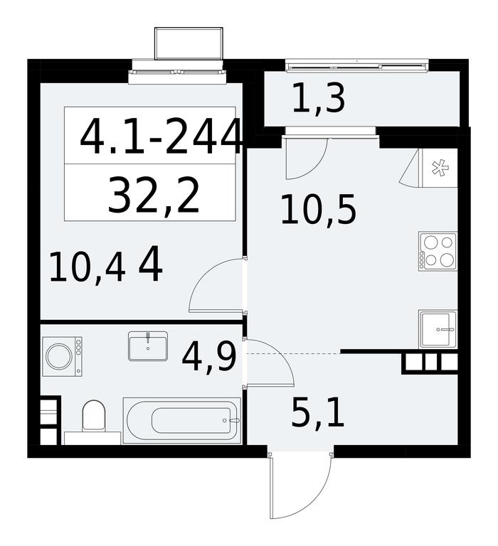 Apartment Sale, 32.2 sq. m. at Yzhnye Sady, Yuzhnye Sady Residential Complex, Moscow, Russia #1 Apartment Sale, 32.2 sq. m. at Yzhnye Sady, Yuzhnye Sady Residential Complex, Moscow, Russia #1