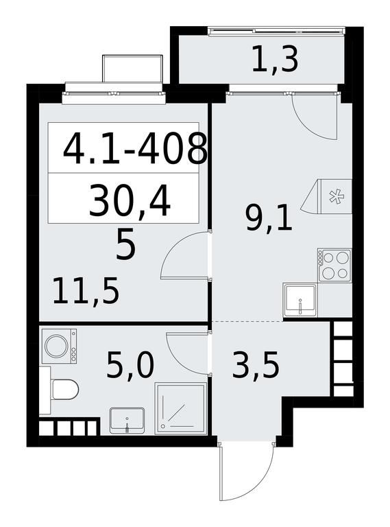 Apartment Sale, 30.4 sq. m. at Yzhnye Sady, Yuzhnye Sady Residential Complex, Moscow, Russia #1 Apartment Sale, 30.4 sq. m. at Yzhnye Sady, Yuzhnye Sady Residential Complex, Moscow, Russia #1