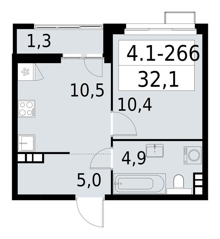 Apartment Sale, 32.1平方米 at Yzhnye Sady, Yuzhnye Sady Residential Complex, Moscow, Russia #1 Apartment Sale, 32.1平方米 at Yzhnye Sady, Yuzhnye Sady Residential Complex, Moscow, Russia #1