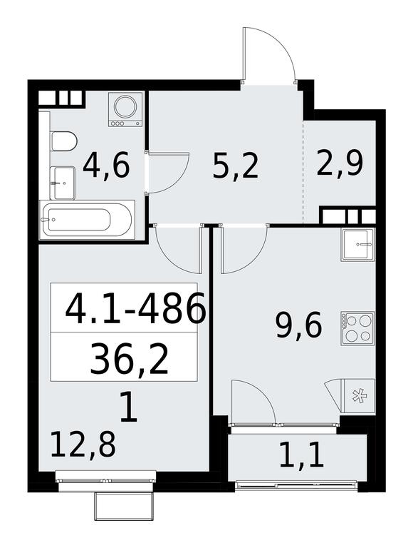 Apartment Sale, 36.2 sq. m. at Yzhnye Sady, Yuzhnye Sady Residential Complex, Moscow, Russia #1 Apartment Sale, 36.2 sq. m. at Yzhnye Sady, Yuzhnye Sady Residential Complex, Moscow, Russia #1