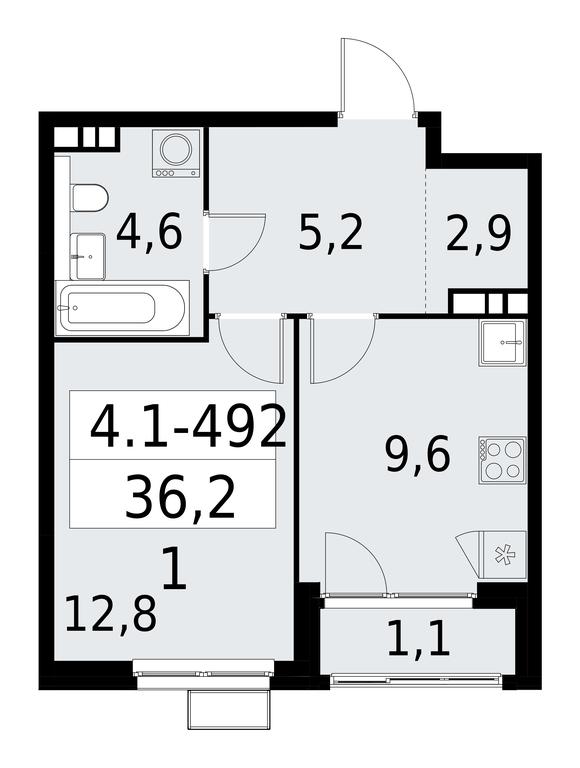 Apartment Sale, 36.2 sq. m. at Yzhnye Sady, Yuzhnye Sady Residential Complex, Moscow, Russia #1 Apartment Sale, 36.2 sq. m. at Yzhnye Sady, Yuzhnye Sady Residential Complex, Moscow, Russia #1